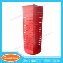 Red color 360 degrees rotating display accessories rack